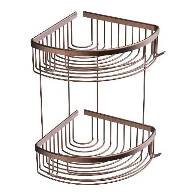 Şampuanlık Oval Lux 20x20 İki Katlı Antik Bakır