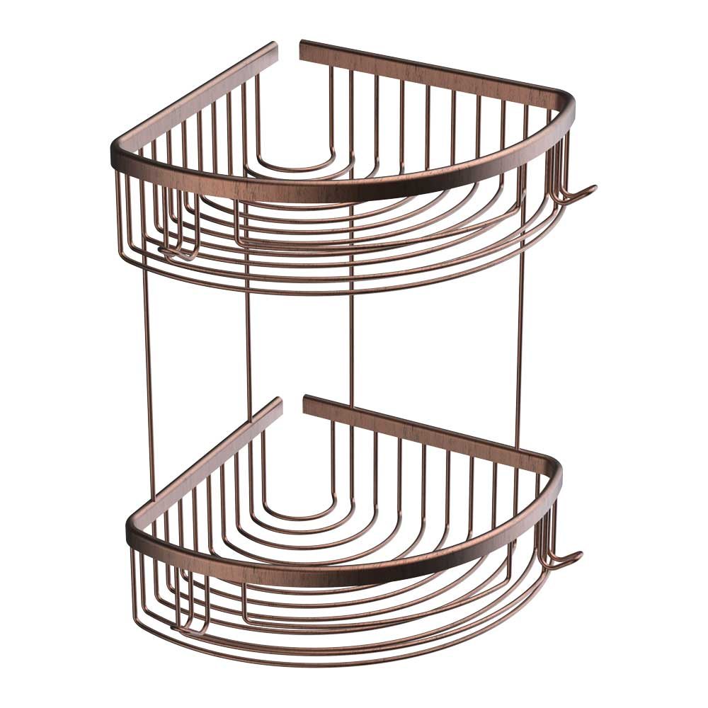 Şampuanlık Oval Lux 20x20 İki Katlı Antik Bakır