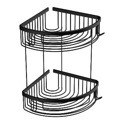 Şampuanlık Oval Lux 20x20 İki Katlı Siyah