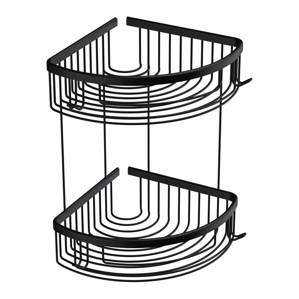 Şampuanlık Oval Lux 20x20 İki Katlı Siyah