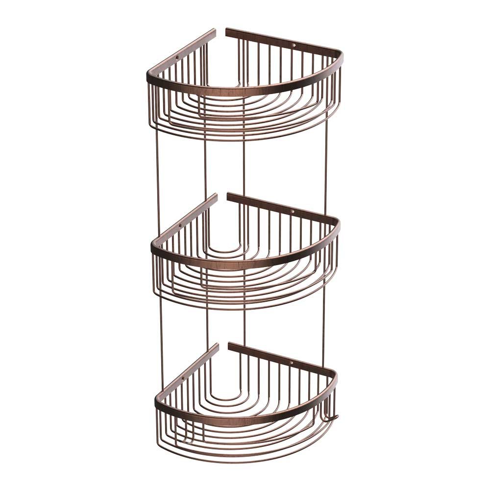 Şampuanlık Oval Lux 20x20 Üç Katlı Antik Bakır
