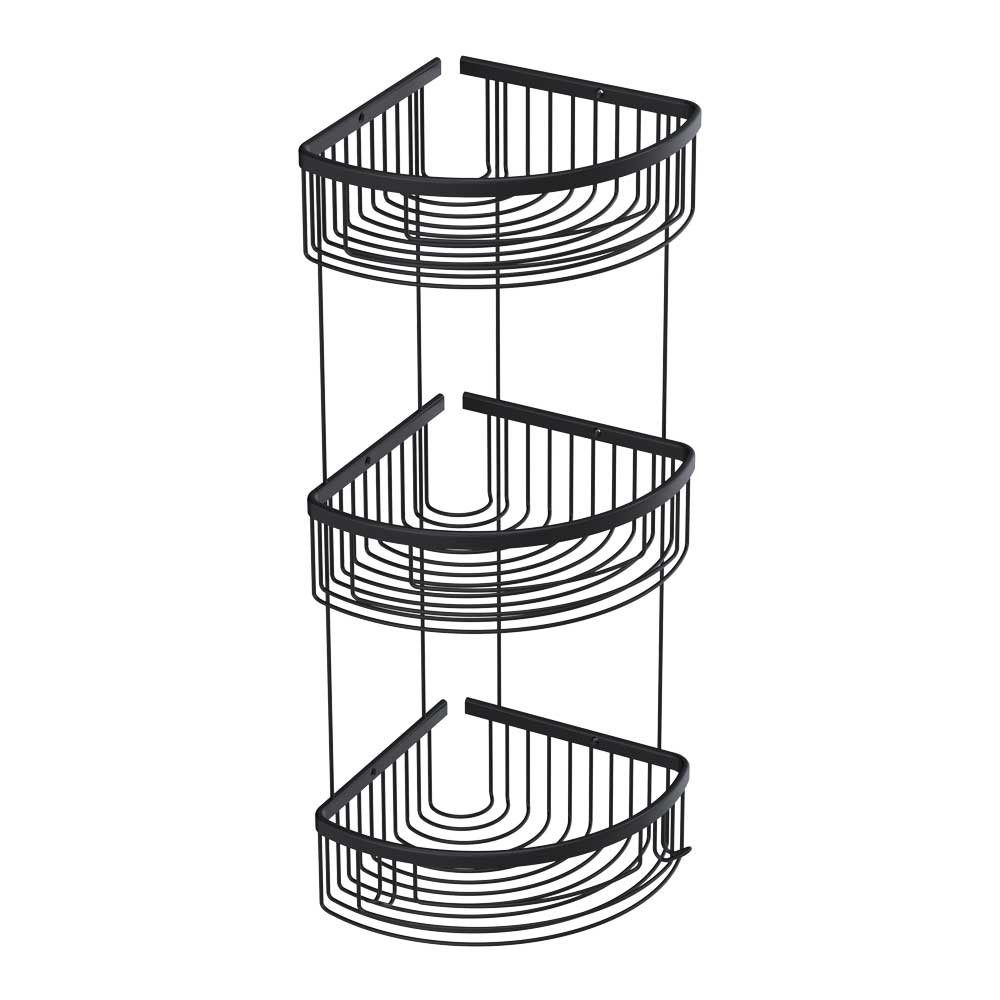 Şampuanlık Oval Lux 20x20 Üç Katlı Siyah